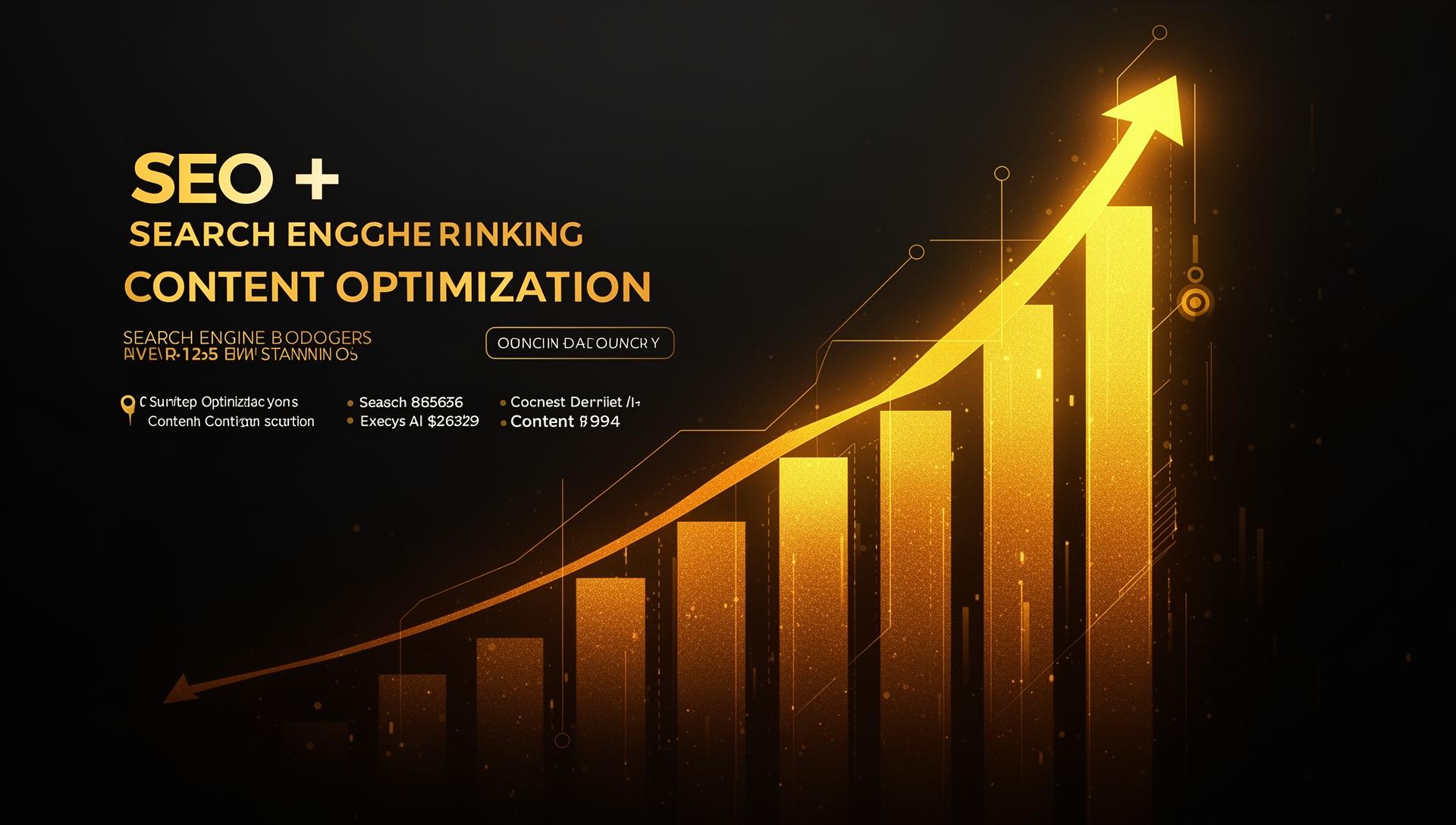 SEO optimization concept showing content ranking and search visibility improvement
